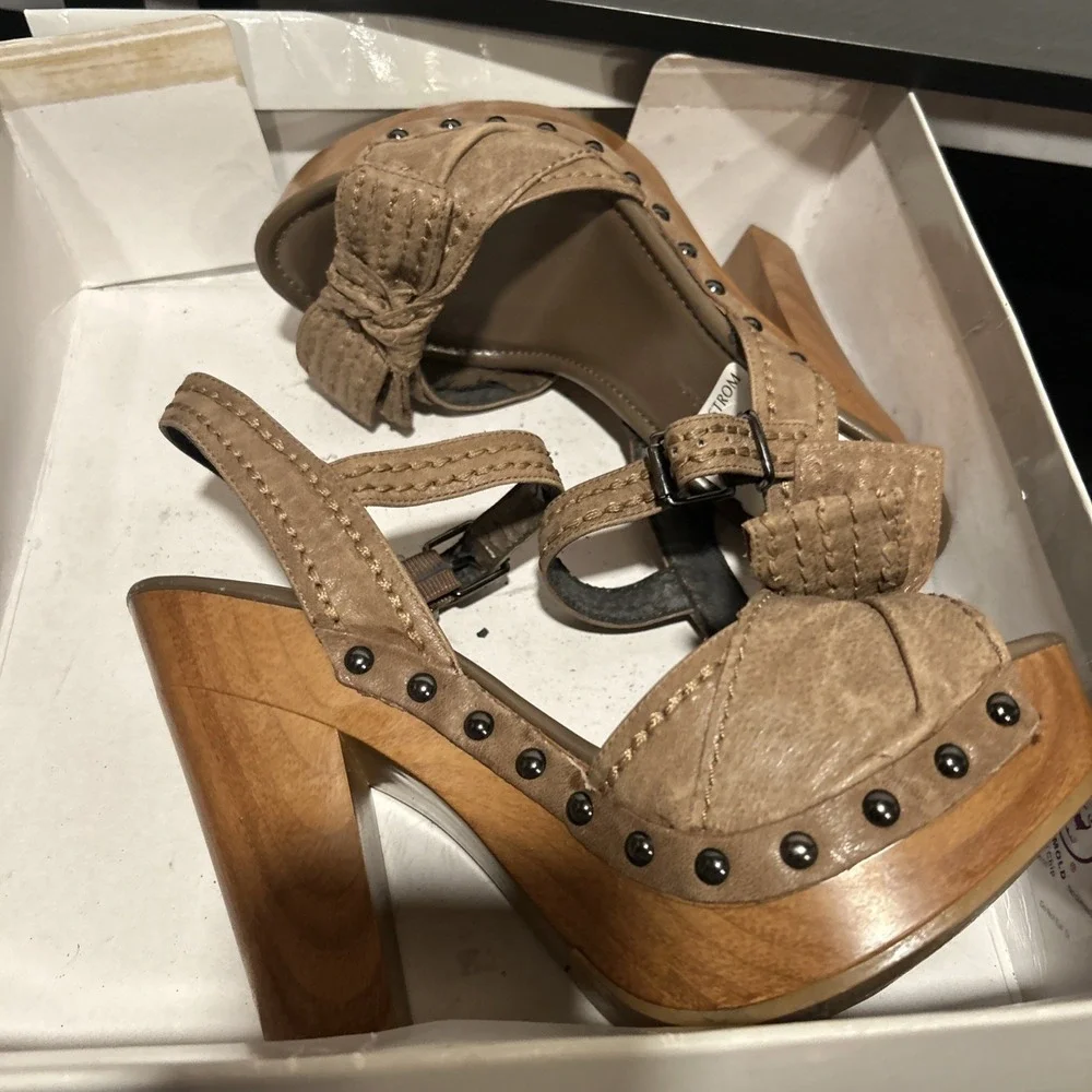 Jessica Simpson JS-TERRII  COFFEE/SUMMER HAZE Open Toe Heel Size 7.5